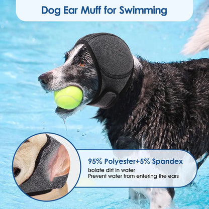 Anti Anxiety Dog Ear Muffs Hood Cover Noise Cancelling for Pets Prevent Head Shake During Grooming Force Dry Bath Trauma Care