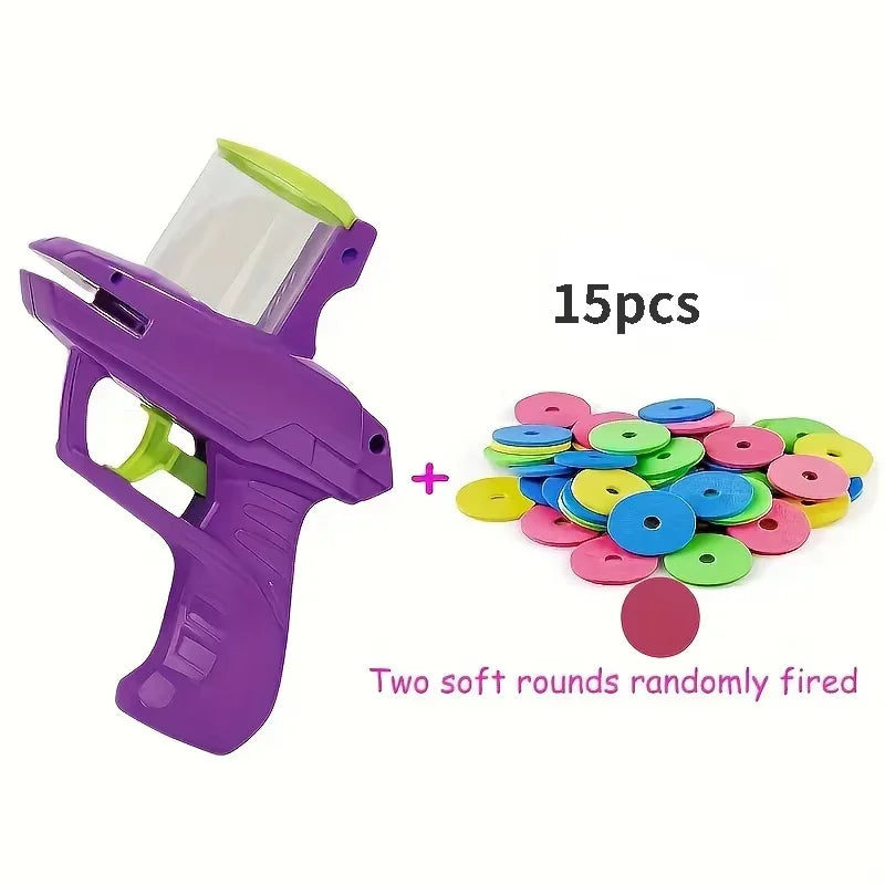 Cat Dog Toy with Colorful Flying Discs Set, Pet Toy Gun Launcher Interactive Toys for Kitten Indoor &amp; Outdoor Training Chasing