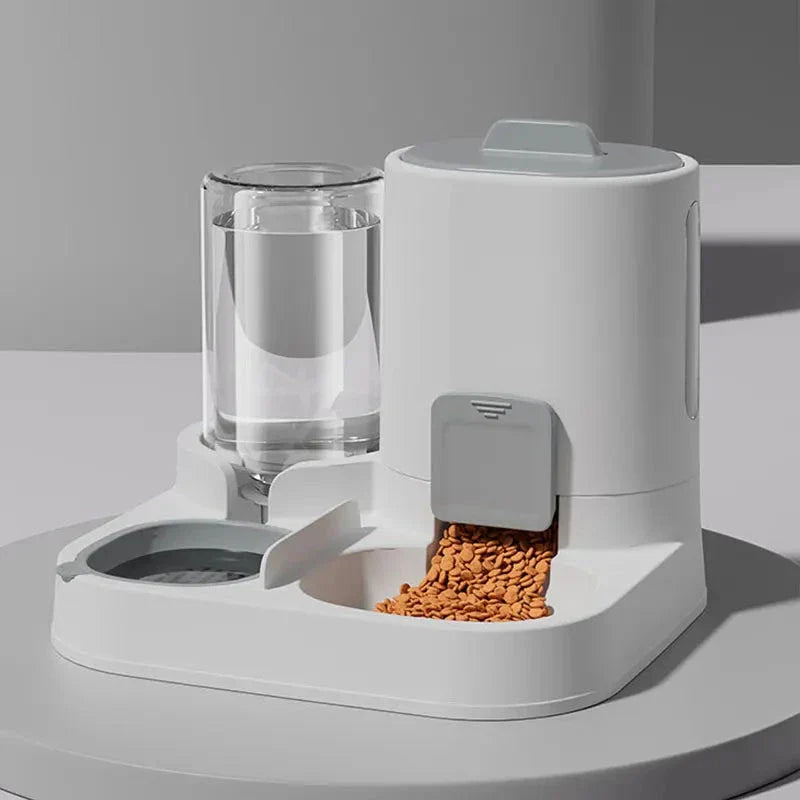 1-Pack Automatic Cat Water Dispenser &amp; Feeder – Large Capacity Spill-Proof