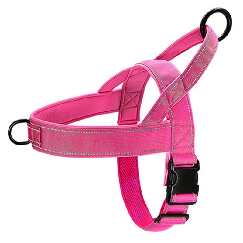 Tactical Anti-Pull Dog Harness - 1000D Nylon Adjustable for Large Dogs, Outdoor Training Vest with Handle &amp; Reflective