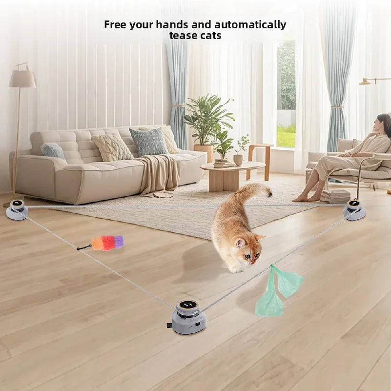 eractive Ball Toys Automatic Rolling Ball Faux Tail Rechargeable Smart Pet Electric Toy Cat Training Imitate Mouse