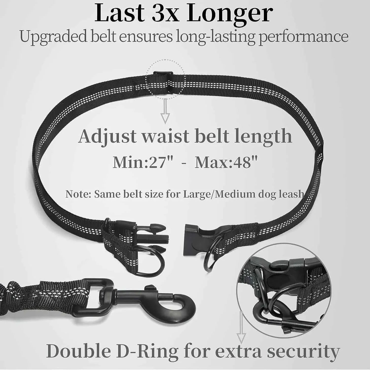 Walk Free: Hands-Free Dog Leash with Zipper Pouch