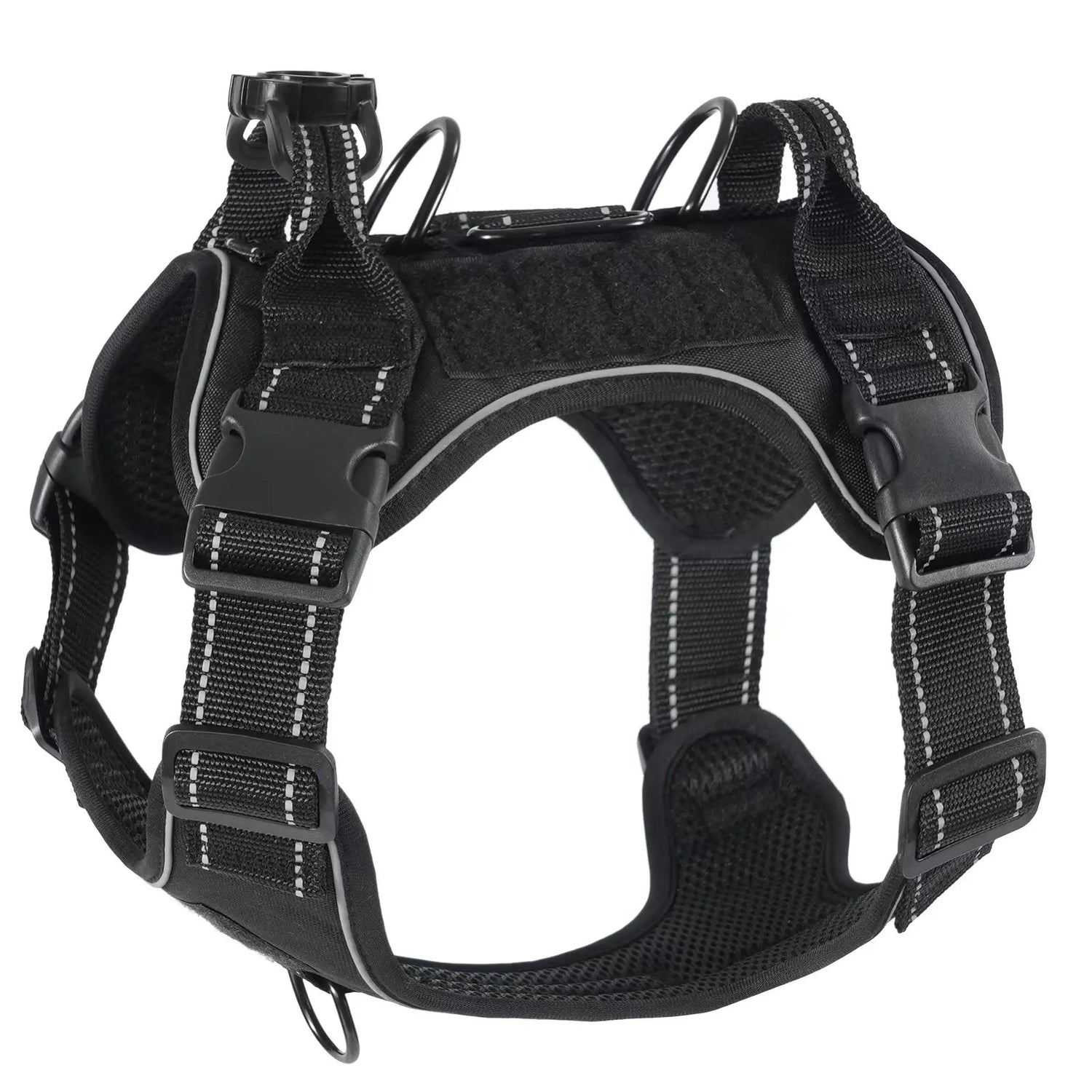 No Pull Dog Harness with Locator Silicone Protective Cover Anti slip Adjustable Pet Chest Harness for Medium &amp; Large Dogs