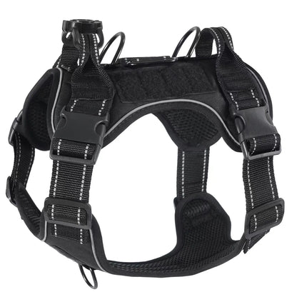 No Pull Dog Harness with Locator Silicone Protective Cover Anti slip Adjustable Pet Chest Harness for Medium &amp; Large Dogs