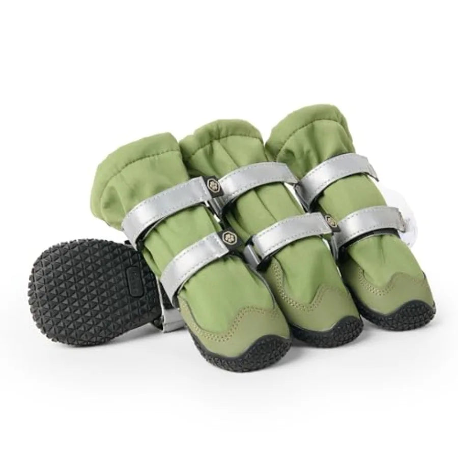 Dog Rainboots Waterproof Dog Shoes for Medium to Large Dogs Non Slip Dog Booties and Paw Protectors - 4PCS Doggie Hiking Boots