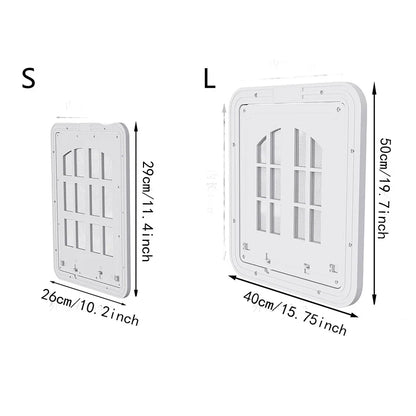 Large Dog Screen Door Flap Opening Dog Door for Screen Door with 4 Entry Ways Self-Closing Pet Screen Door for Dogs Cats