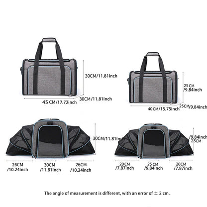 Pet Carrier Bag Foldable Small Dog Charter Carrying Cat Out Bag Expansion Pet Bag Mesh Breathable Expansion Foldable Handheld C