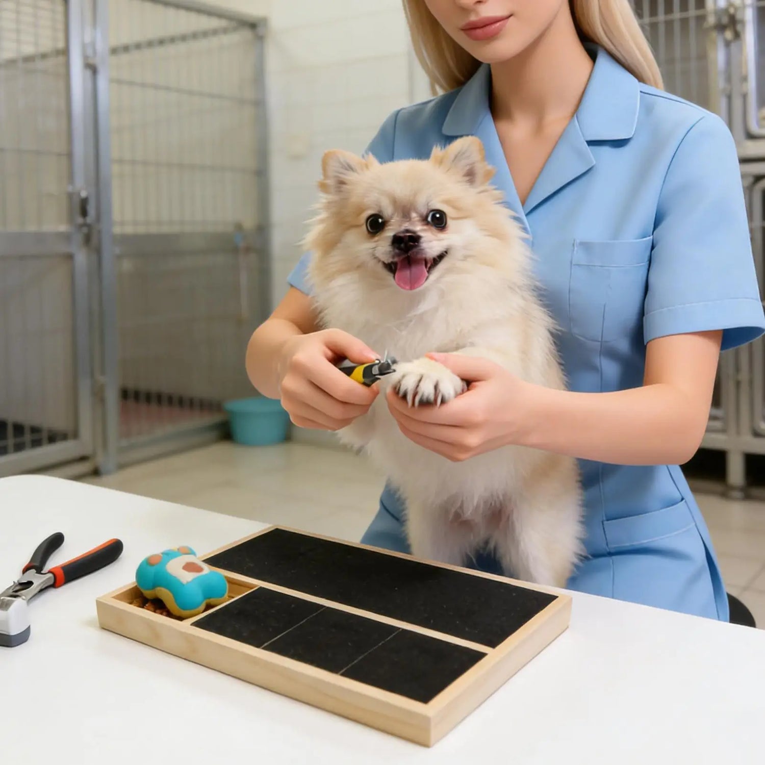 Interactive Dog Scratch Board Nail Filing Grinder Pad with Treat Compartment Self-Grooming Toy for Indoor Dogs Living Room