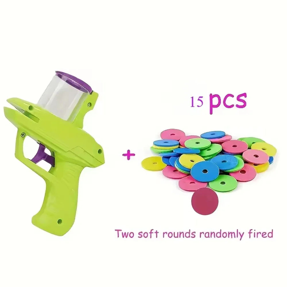 Cat Dog Toy with Colorful Flying Discs Set, Pet Toy Gun Launcher Interactive Toys for Kitten Indoor &amp; Outdoor Training Chasing