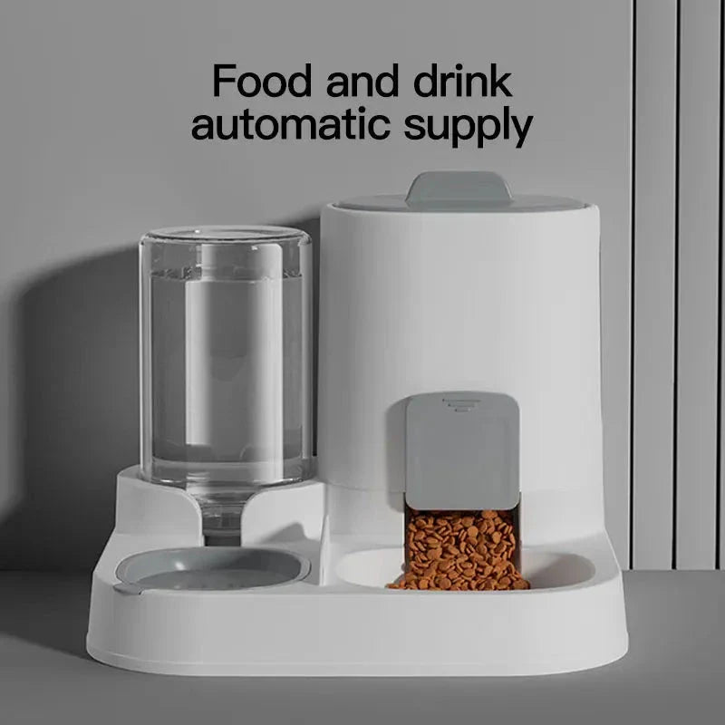 1-Pack Automatic Cat Water Dispenser &amp; Feeder – Large Capacity Spill-Proof