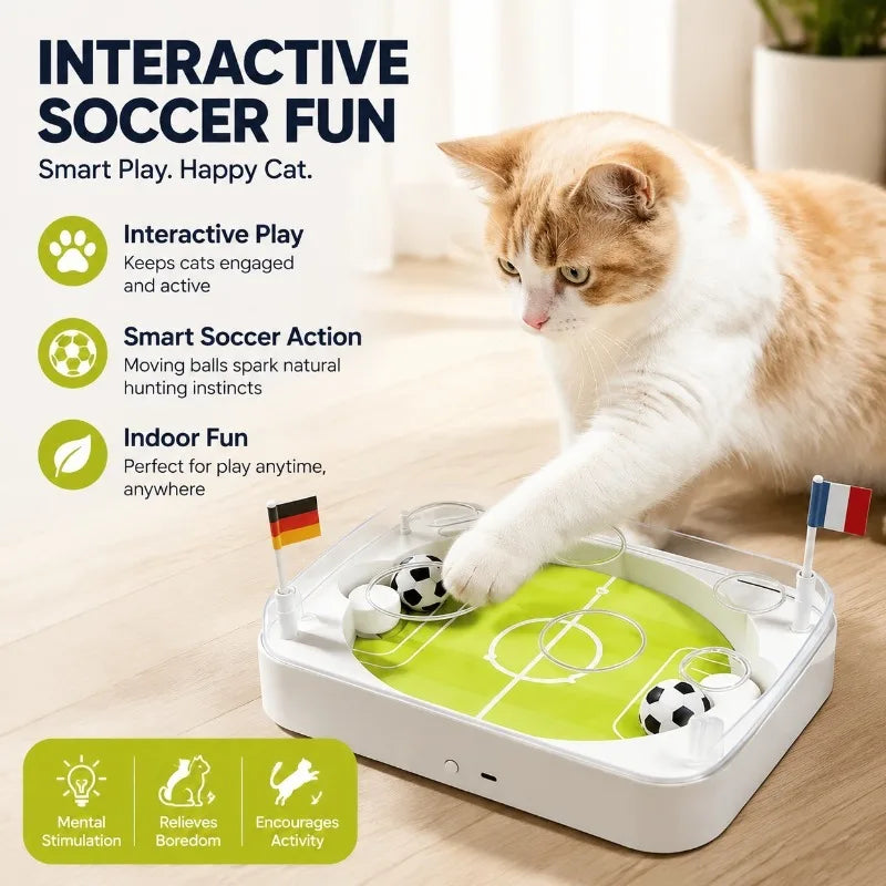 Smart Induction Cat Football Field Kicking Plaything, Intelligent Puzzle Amusement Device Relieve Boredom Interactive Cat Toy