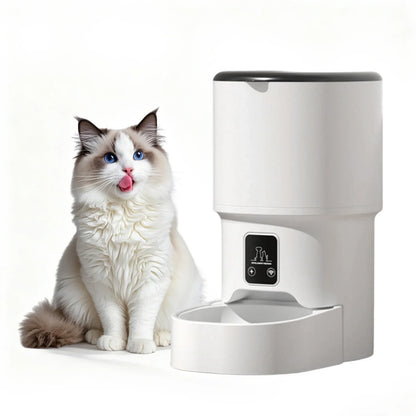 4L Automatic Cat Feeder with Timer Portion Control 1-6 Meals Per Day Button Control for Cats &amp; Small Dogs Supplies