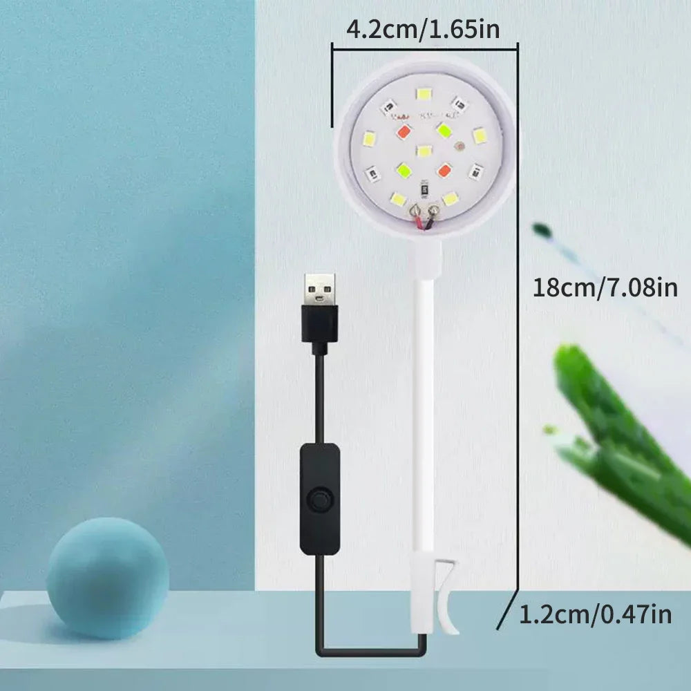 1PC Small Fish Tank Led Light Aquatic Grass Lighting Mini Fill Light Waterproof Aquarium Landscaping Accessories