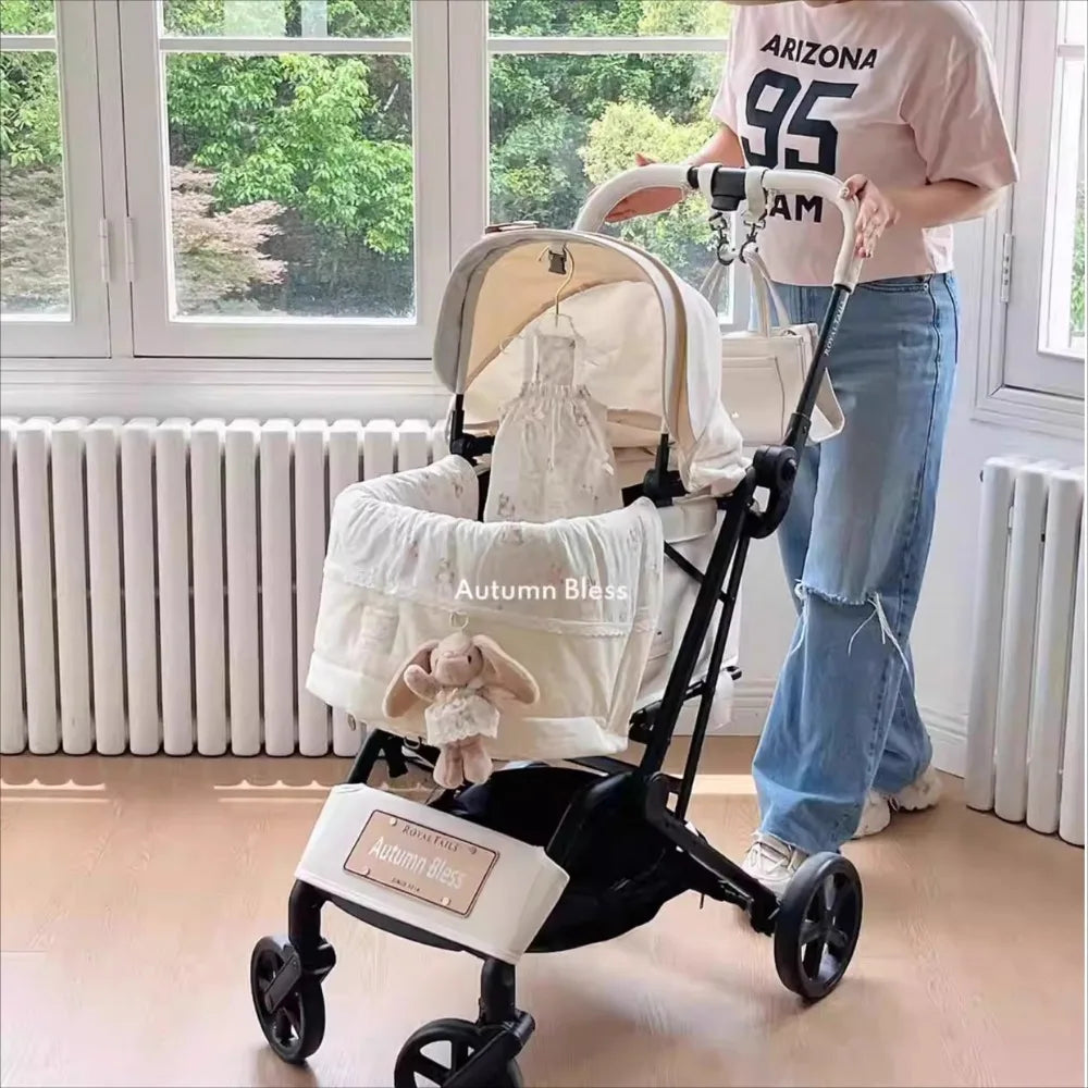 Super Soft Pet Dog Stroller Cover,Cozy Front Cover Keep Out Dirt-For Pet Stroller,Soft Cotton Stroller Accessories With Bunny On