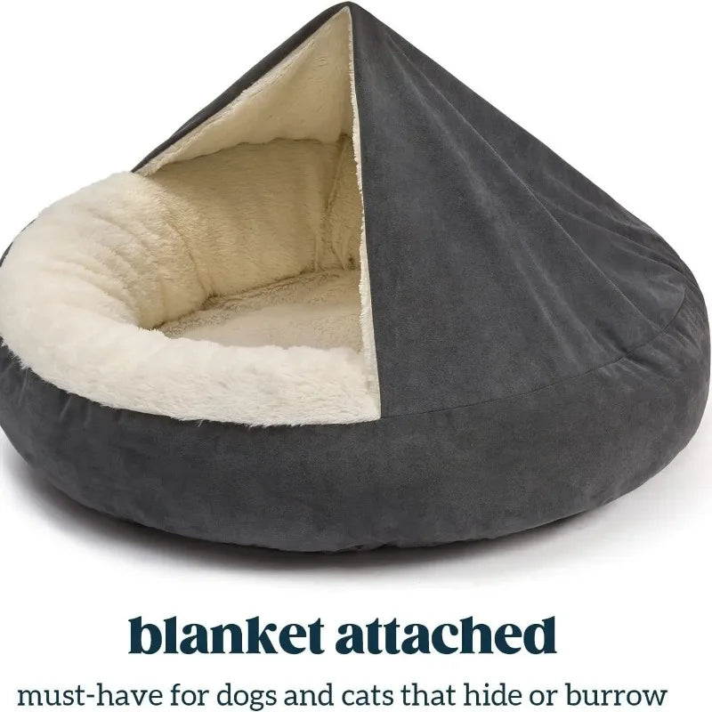 Pet Semi-enclosed Kennel Cat Litter Teddy House for Small Medium Dogs Cats Winter Warm Cushion Blanket Pet Sleeping Supplies