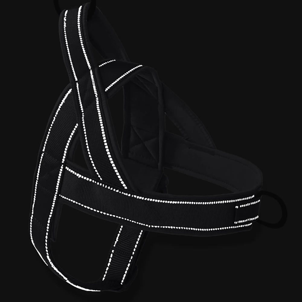 Tactical Anti-Pull Dog Harness - 1000D Nylon Adjustable for Large Dogs, Outdoor Training Vest with Handle &amp; Reflective