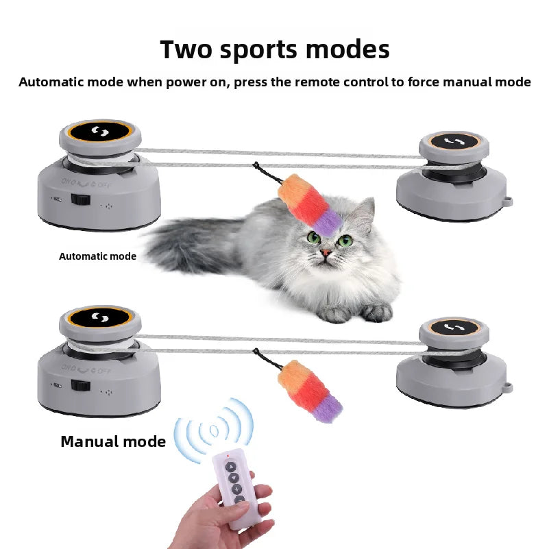 eractive Ball Toys Automatic Rolling Ball Faux Tail Rechargeable Smart Pet Electric Toy Cat Training Imitate Mouse