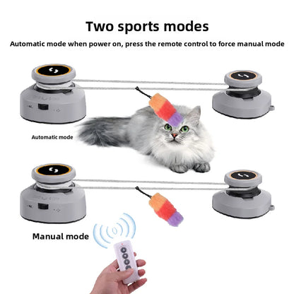 eractive Ball Toys Automatic Rolling Ball Faux Tail Rechargeable Smart Pet Electric Toy Cat Training Imitate Mouse