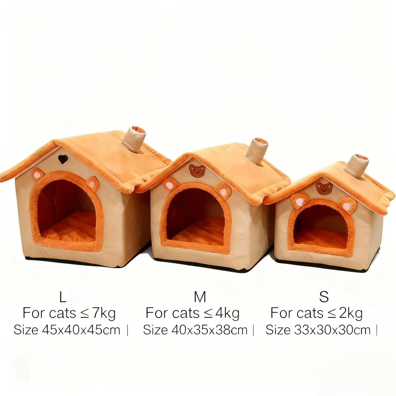 House Style Pet Bed for Small Dogs &amp; Cats - All Season Removable Washable Dog House Winter Warm Teddy Bed Pet Supplies