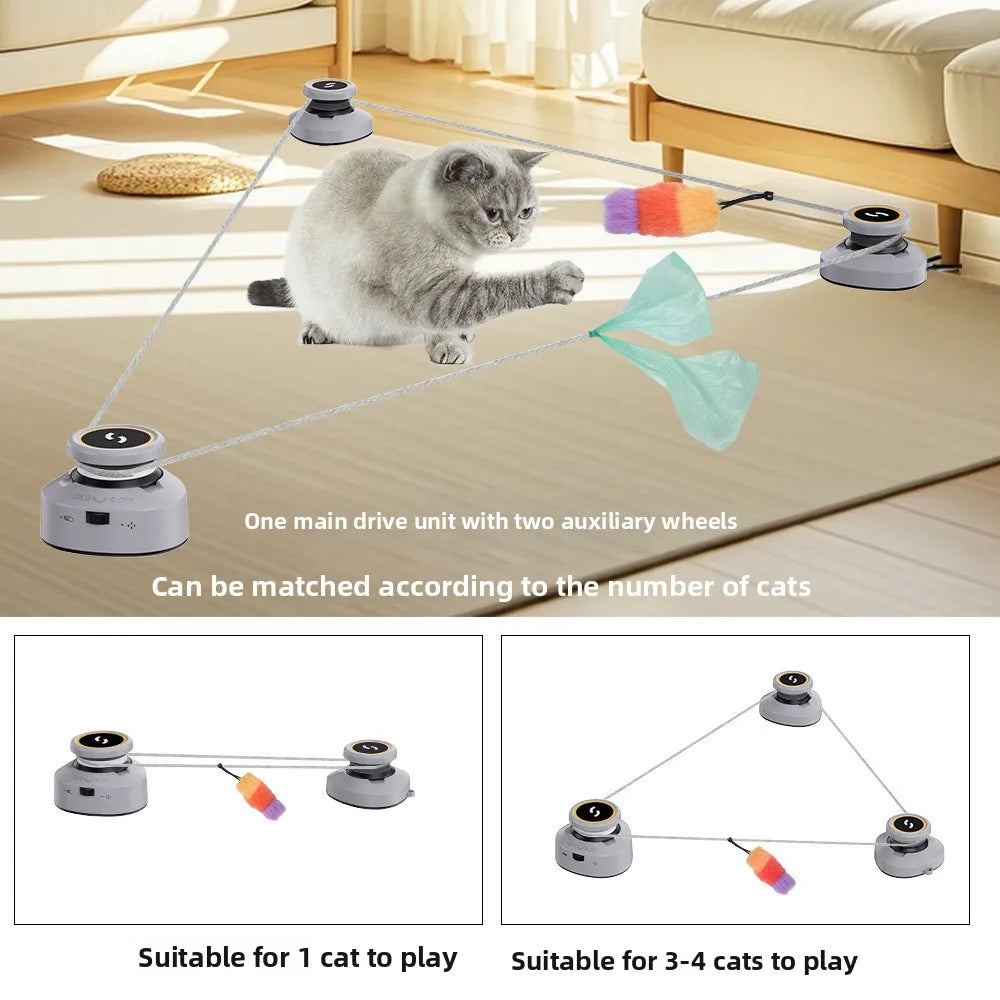 eractive Ball Toys Automatic Rolling Ball Faux Tail Rechargeable Smart Pet Electric Toy Cat Training Imitate Mouse