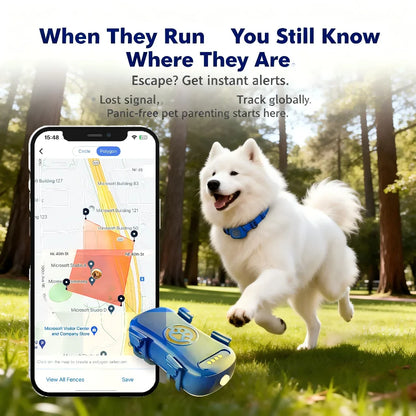 WANWAYTECH GPS Pet Tracker For Dogs And Cats Real Time Tracking