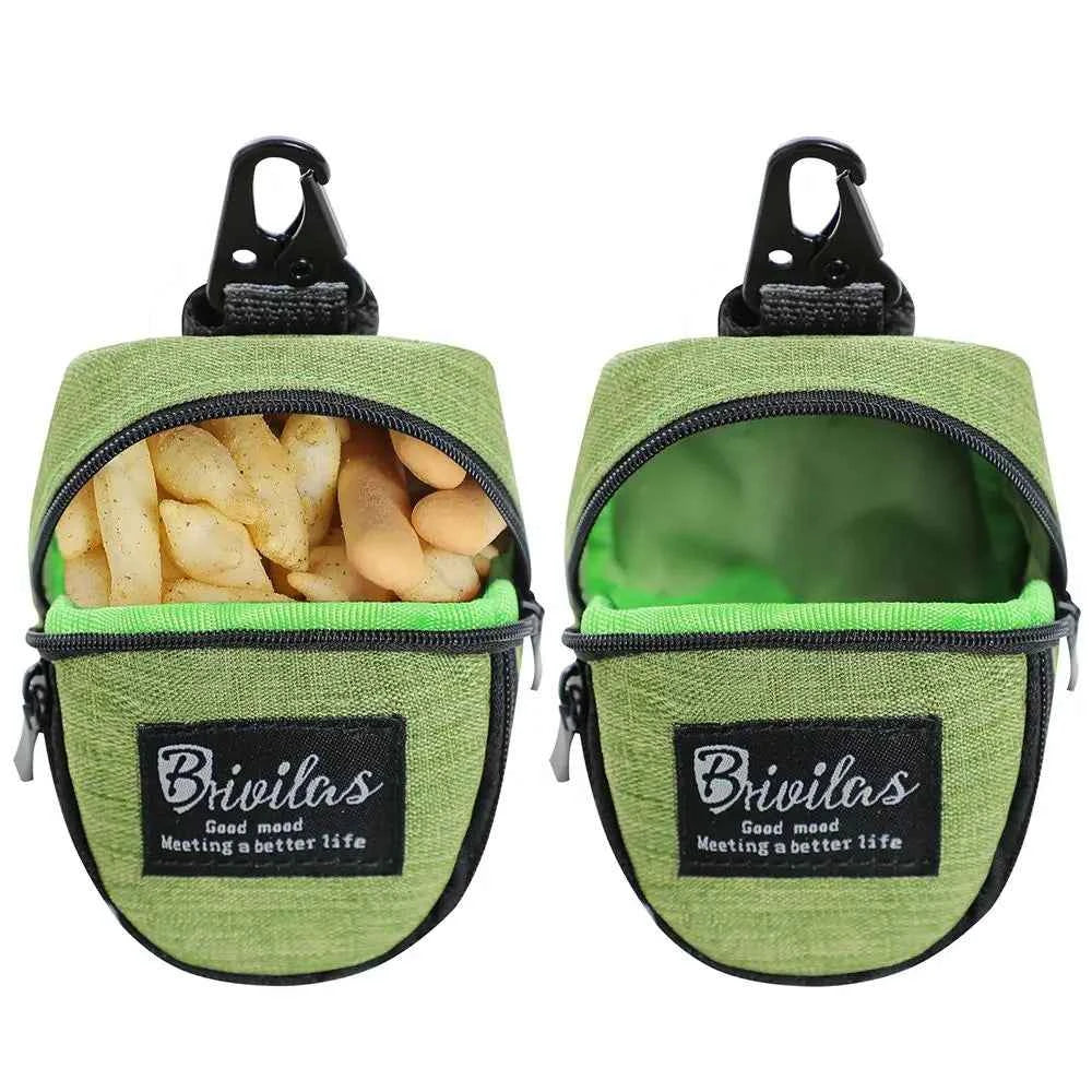 Portable Dog Treat Pouch – Training &amp; Travel Bag with Poop Dispenser