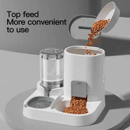 1-Pack Automatic Cat Water Dispenser &amp; Feeder – Large Capacity Spill-Proof