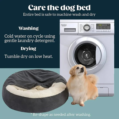 Pet Semi-enclosed Kennel Cat Litter Teddy House for Small Medium Dogs Cats Winter Warm Cushion Blanket Pet Sleeping Supplies