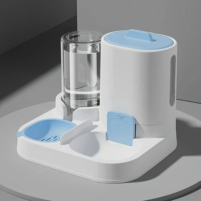 1-Pack Automatic Cat Water Dispenser &amp; Feeder – Large Capacity Spill-Proof