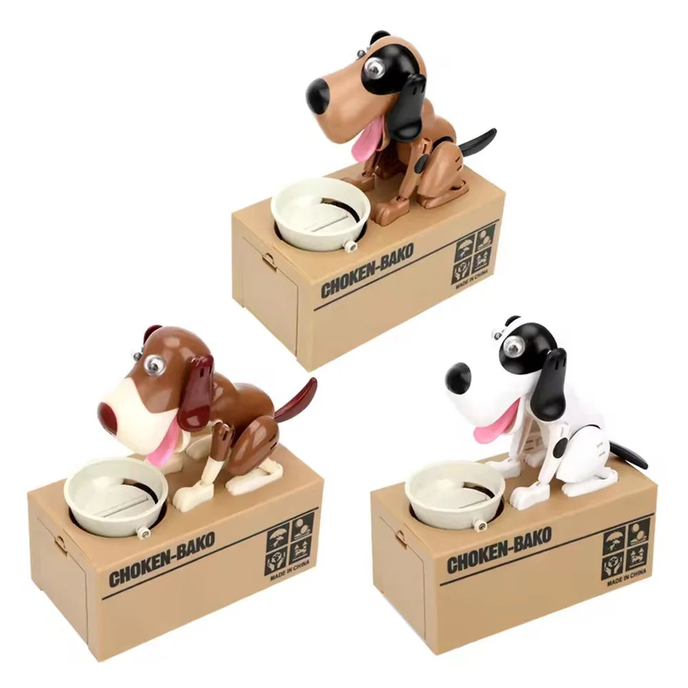 1PC Creative Electric Cartoon Eating Money Dog Piggy Bank Fortune Dog Piggy Bank Children&
