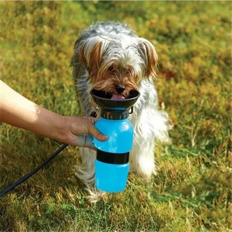 500ml Outdoor Portable Pet Water Bottle – Leakproof Dog &amp; Cat Travel Cup with Drinking Bowl Feeder