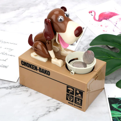 1PC Creative Electric Cartoon Eating Money Dog Piggy Bank Fortune Dog Piggy Bank Children&