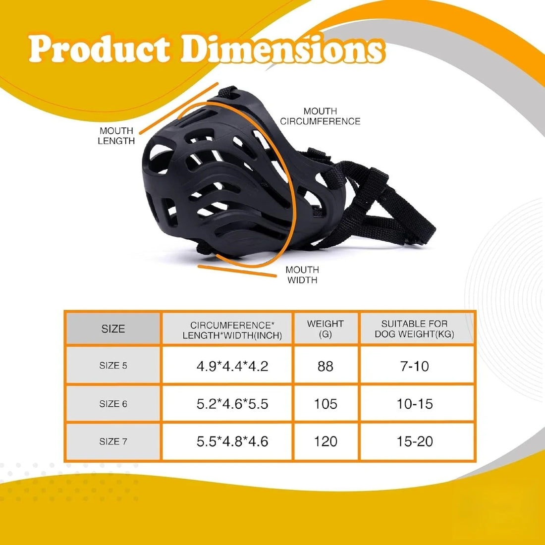 Dog Muzzle | Breathable Anti-Bark &amp; Anti-Bite Dog Muzzle