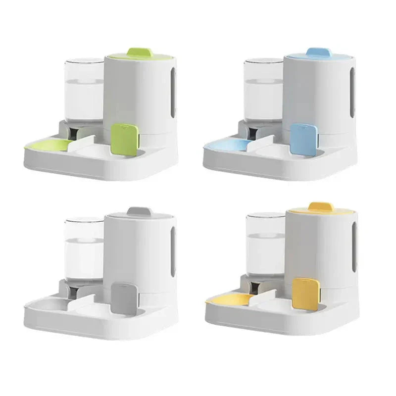 1-Pack Automatic Cat Water Dispenser &amp; Feeder – Large Capacity Spill-Proof