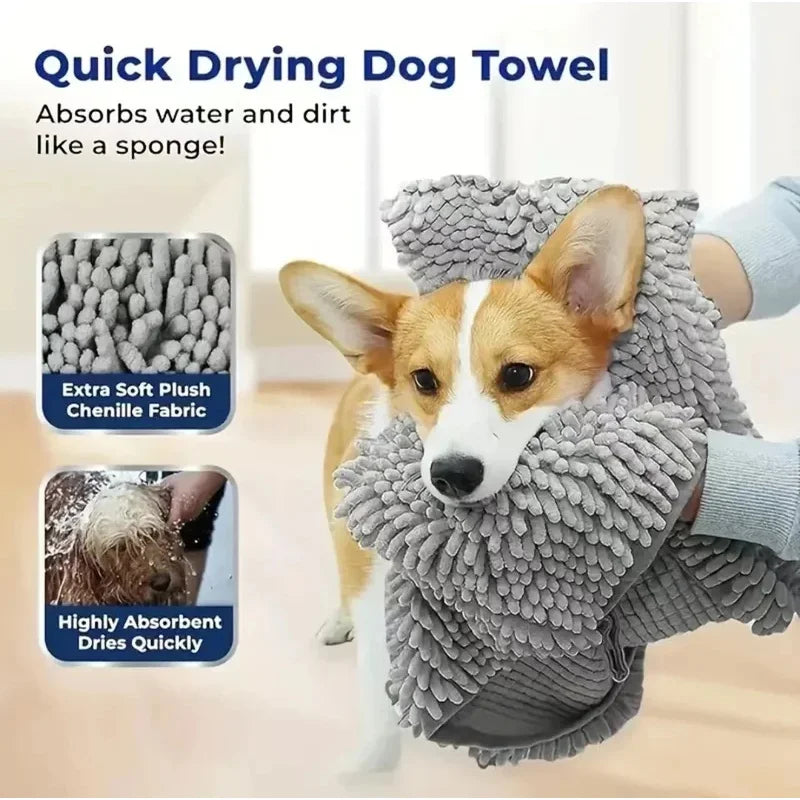 Super Absorbent Pet Bath Towel Quick Dry Cats And Dogs