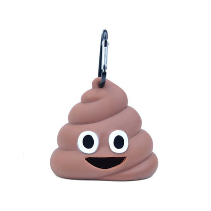 Vinyl Poop Shaped Pet Poop Bag Dispenser Funny Dog Cat Waste Holder Portable for Outdoor Walking Travel
