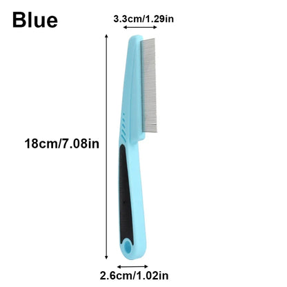 Pet Grooming Comb Durable Long-handled Pet Flea Comb Dog and cat dense tooth comb to remove lice Pet supplies Pet comb