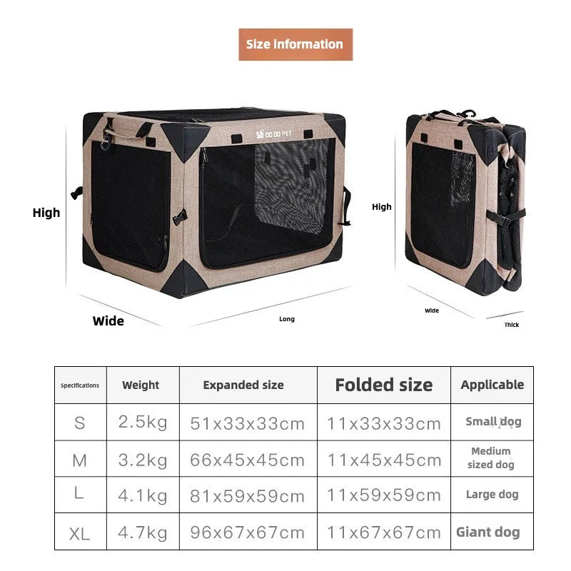 Dog Crate Travel Foldable Pet Crate for Puppy/Small Dog 18 Lbs Soft Cat Carrier Fit for Indoor &amp; Outdoor/Car Back Seat/Trunk