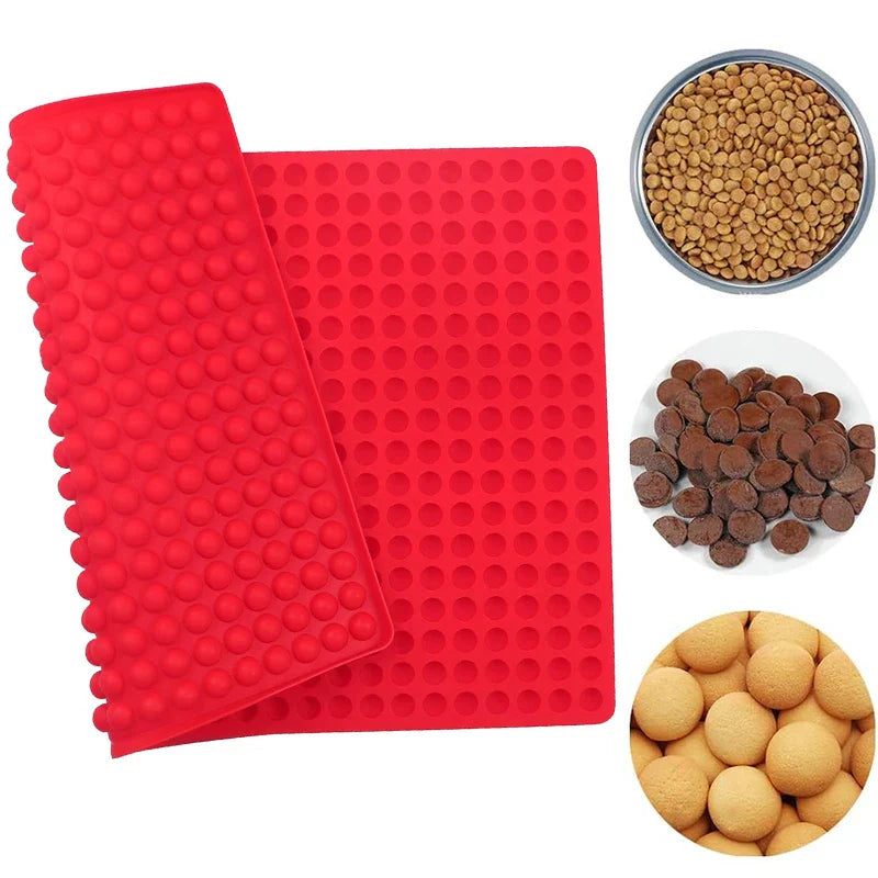 468-Cavity Mini Round Silicone Mold Semi Sphere Gummy Candy Chocolate Chip Candy Molds Non-Stick Pet Dog Treat Baking Mat