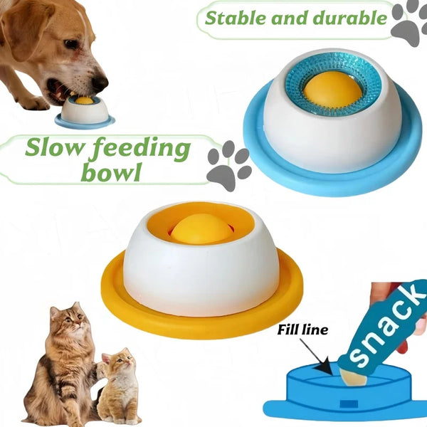 Dog/cat licking bow