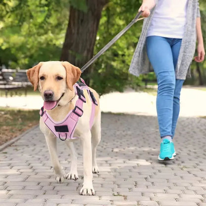 No Pull Dog Harness with Locator Silicone Protective Cover Anti slip Adjustable Pet Chest Harness for Medium &amp; Large Dogs