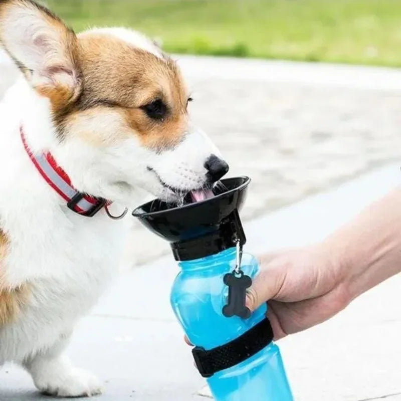 500ml Outdoor Portable Pet Water Bottle – Leakproof Dog &amp; Cat Travel Cup with Drinking Bowl Feeder