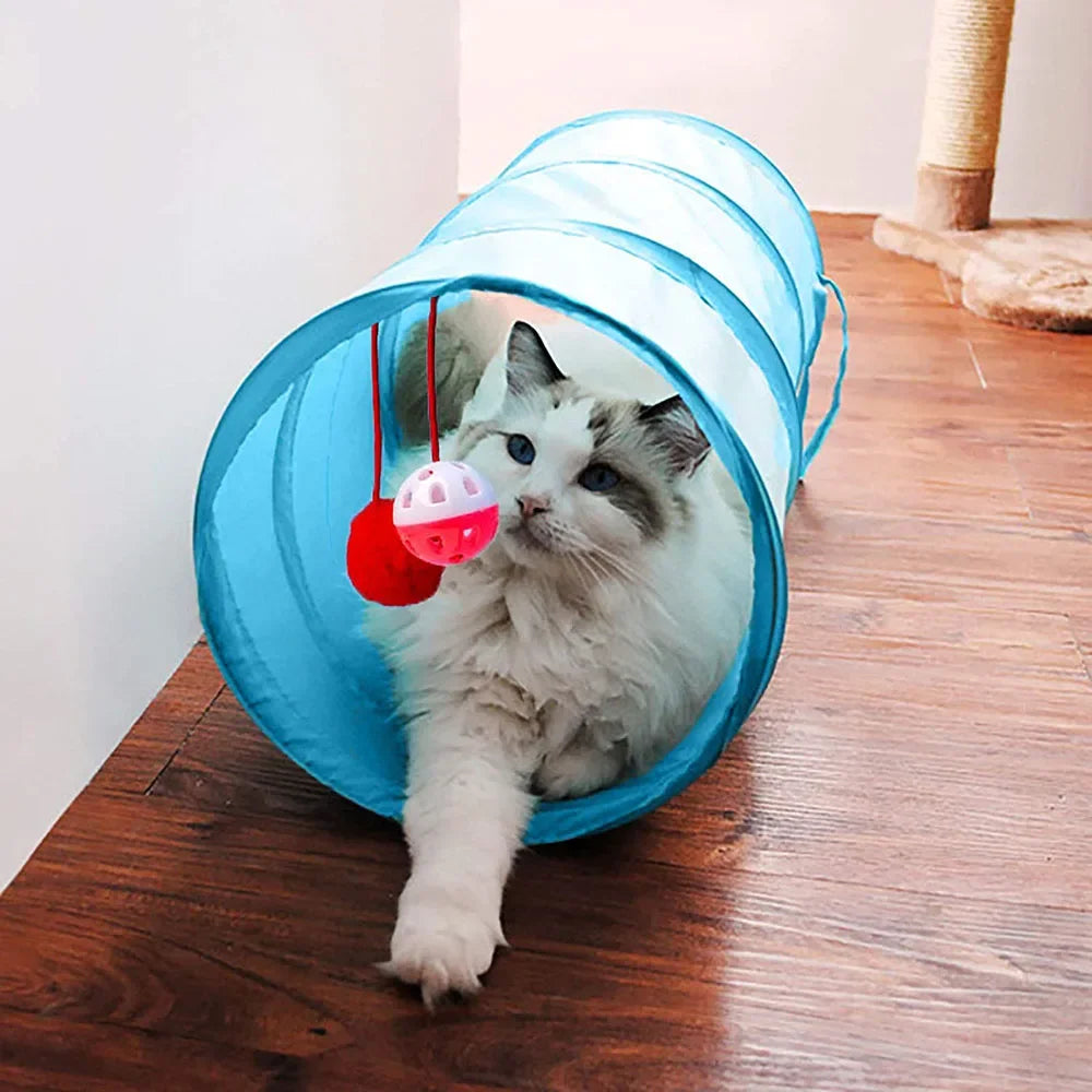 Toys for Cat Tunnel Tube Foldable Cube Cat Games Tunnel Kitten Toy Tent House Fun Pet Tube for Small Dogs Cats Training Supplies