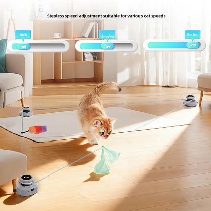 eractive Ball Toys Automatic Rolling Ball Faux Tail Rechargeable Smart Pet Electric Toy Cat Training Imitate Mouse