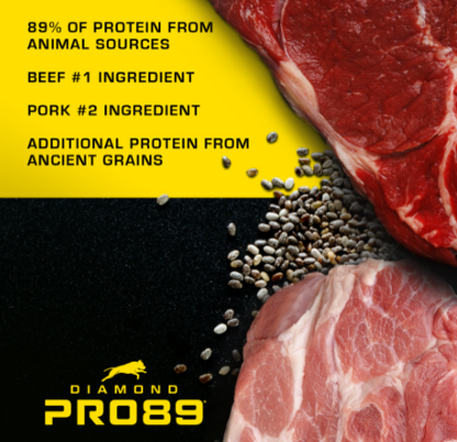 Diamond Pro89 Beef, Pork &amp; Ancient Grains Formula for Adult Dogs 40lbs.