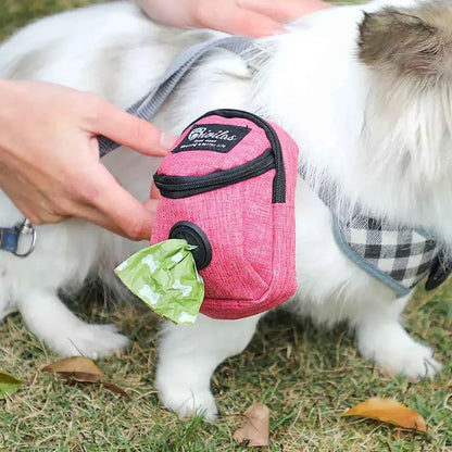 Portable Dog Treat Pouch – Training &amp; Travel Bag with Poop Dispenser