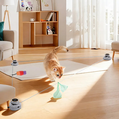 eractive Ball Toys Automatic Rolling Ball Faux Tail Rechargeable Smart Pet Electric Toy Cat Training Imitate Mouse