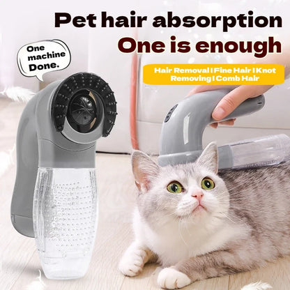 Portable Cat and Dog Hair Vacuum Electric Massage Clean Dual Purpose Cleaner Device  Cleaning Vacuum Cleaner Cat Grooming Tools