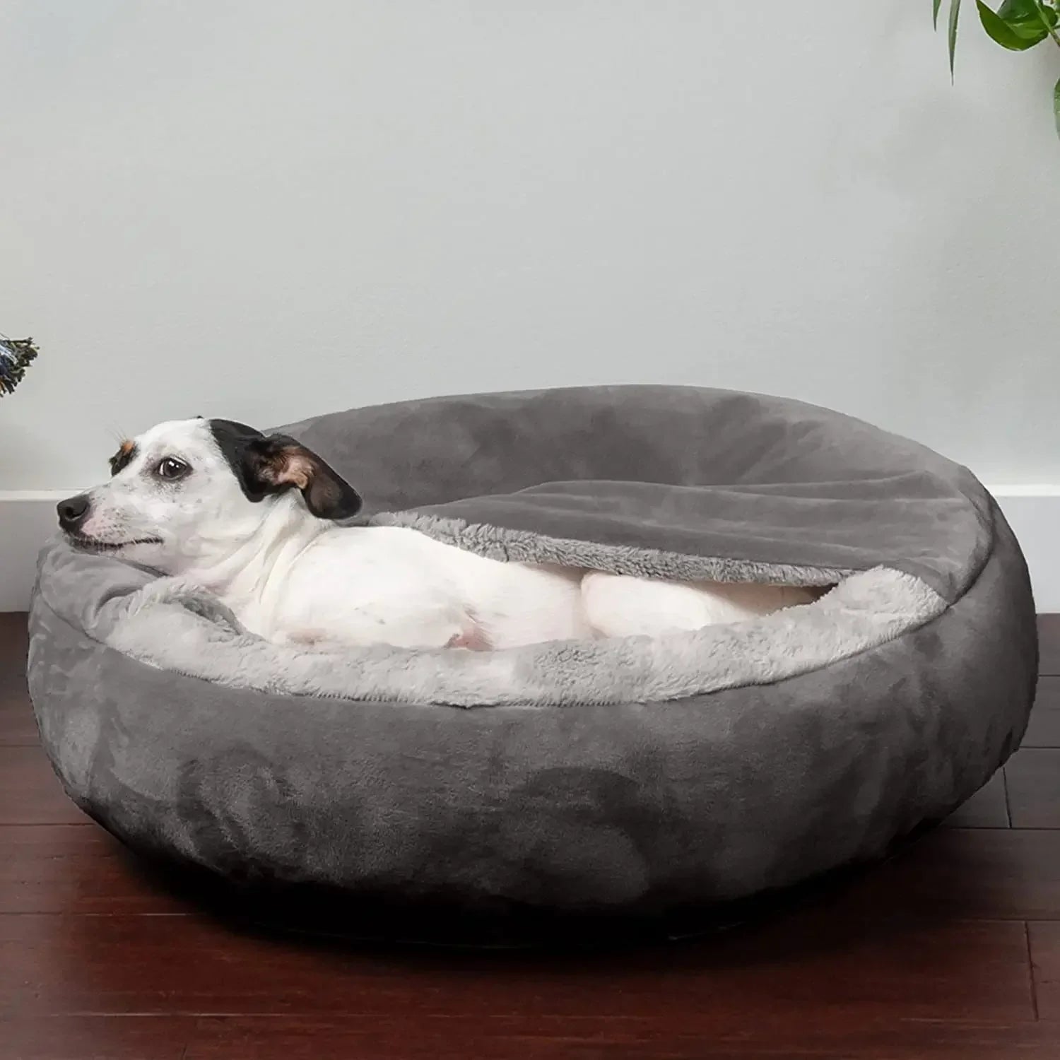Pet Semi-enclosed Kennel Cat Litter Teddy House for Small Medium Dogs Cats Winter Warm Cushion Blanket Pet Sleeping Supplies