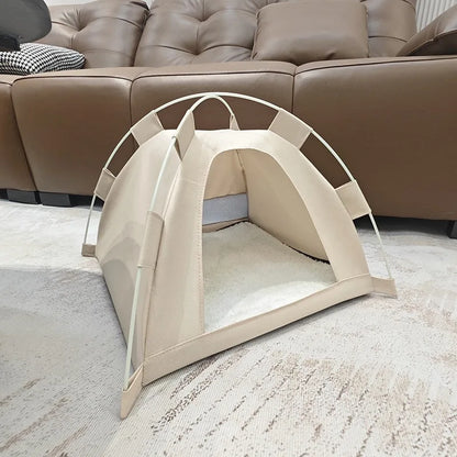 Pet Teepee Durable Floor Mat Dog &amp; Cat House for Indoor/Outdoor Camping  Comfortable for Pets Foldable Cat Bed and Dog Bed cage